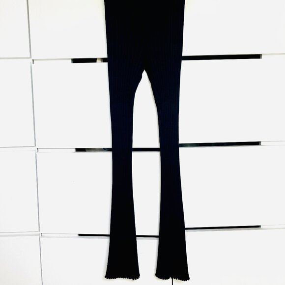Simon Miller Rib Black Welton Ribbed Flare Pull on Pant Size S - Picture 7 of 12